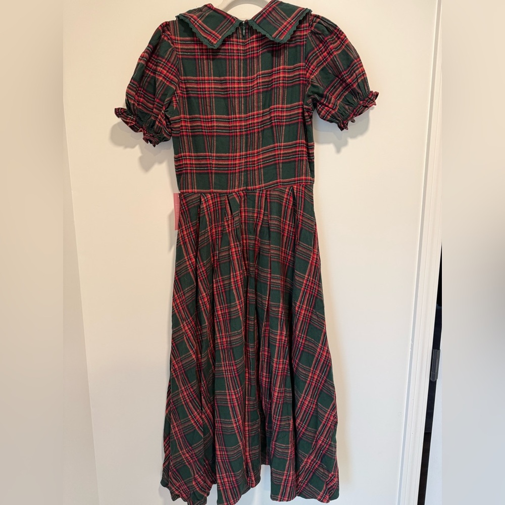 Ivy City Co Sophia Dress in Green and Red Plaid, size 4 NWT - Picture 8 of 9